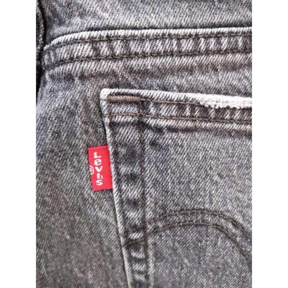 Levi's 501 Skinny Jeans Gray Black High Rise Raw Hem 26x29 - Picture 12 of 13